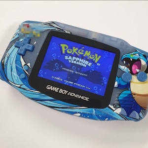 Carcasa Blastoise personnalisée pour Gameboy Advance de Nintendo