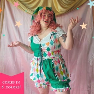 adult pastel clown dress costume Mystery Clown Suit, Adjustable Unisex Costume, Clowncore, Made to Order