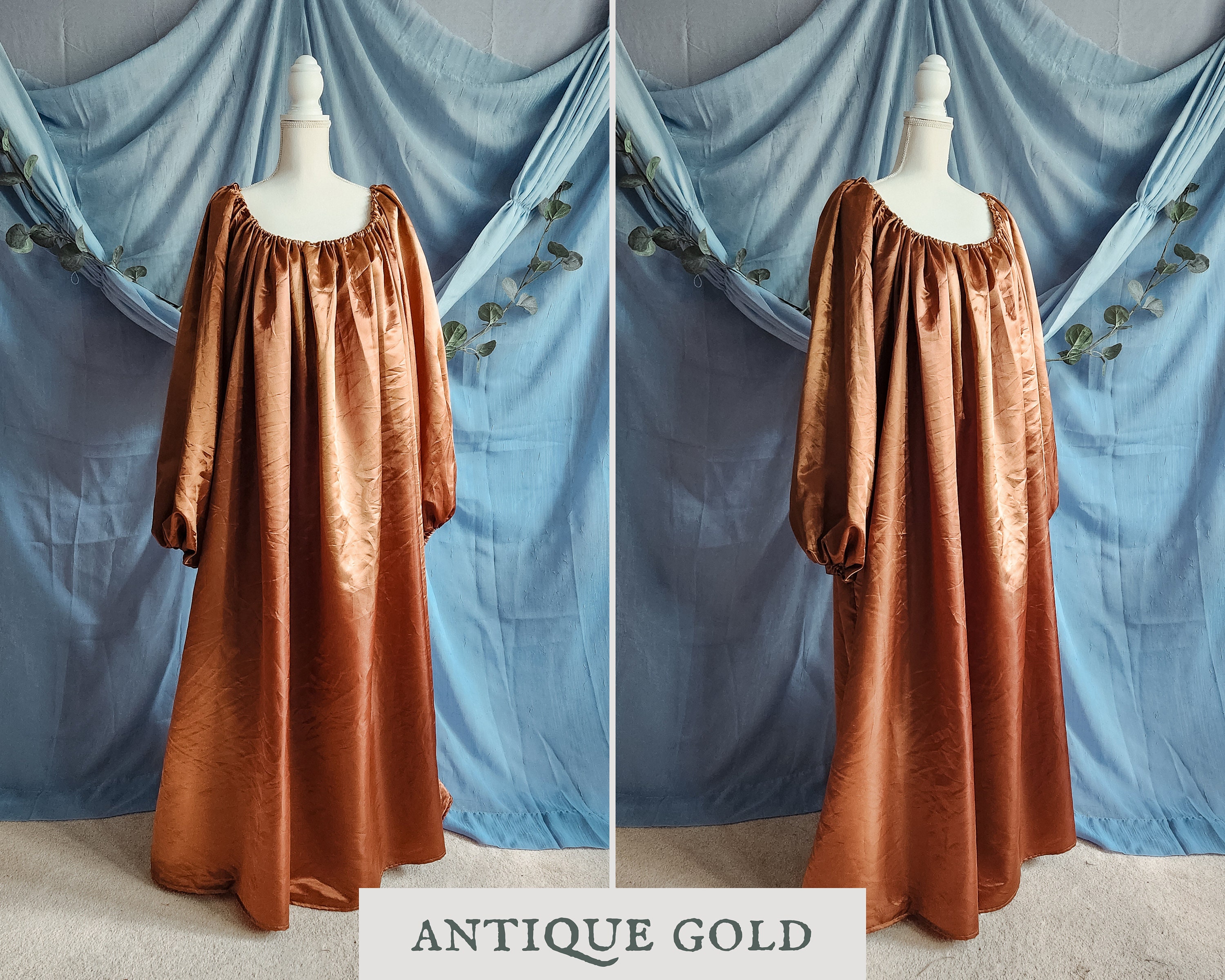 Satin Chemise | Renaissance Silky Satin Chemise, Cosplay Costume Under ...