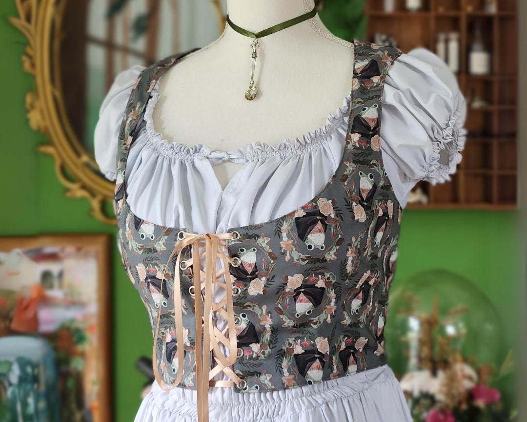 Little Gentleman | Reversible Cottagecore Bodice | Frog Man OTGW Corset ...