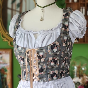 Little Gentleman | Reversible Cottagecore Bodice | Frog man OTGW corset vest | Made To Order reversible academia corset bodice