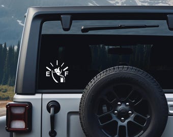 Funny Tinker Bell-Inspired Vinyl Decal – Fuel Gauge Sticker for Car, Keep Gas Tank from Empty