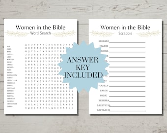 Women in the Bible Word Search & Scrabble Games (Digital Download)