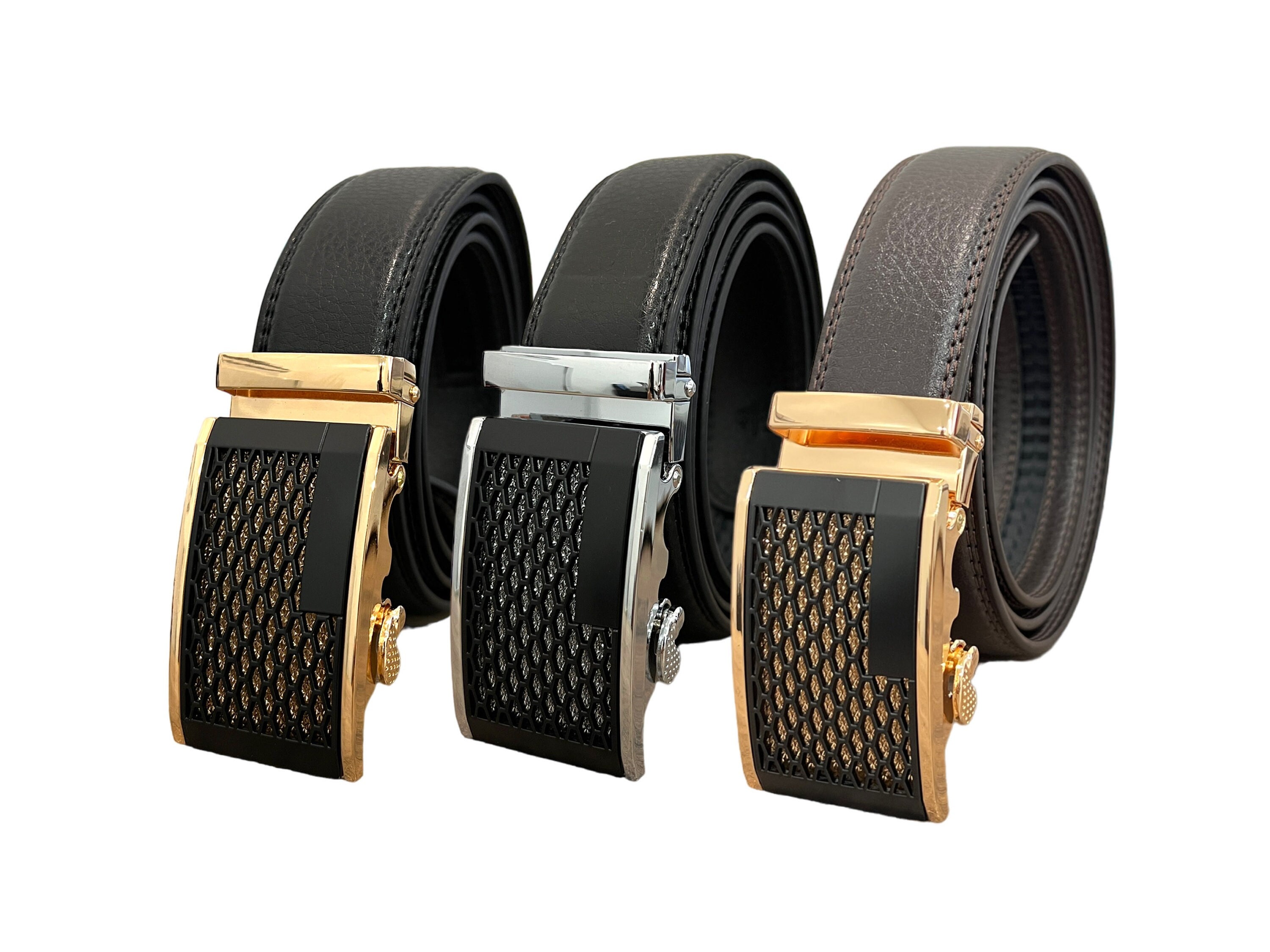 Men's Genuine Leather Ratchet Belt, Gift for Dad, Father's Day Present