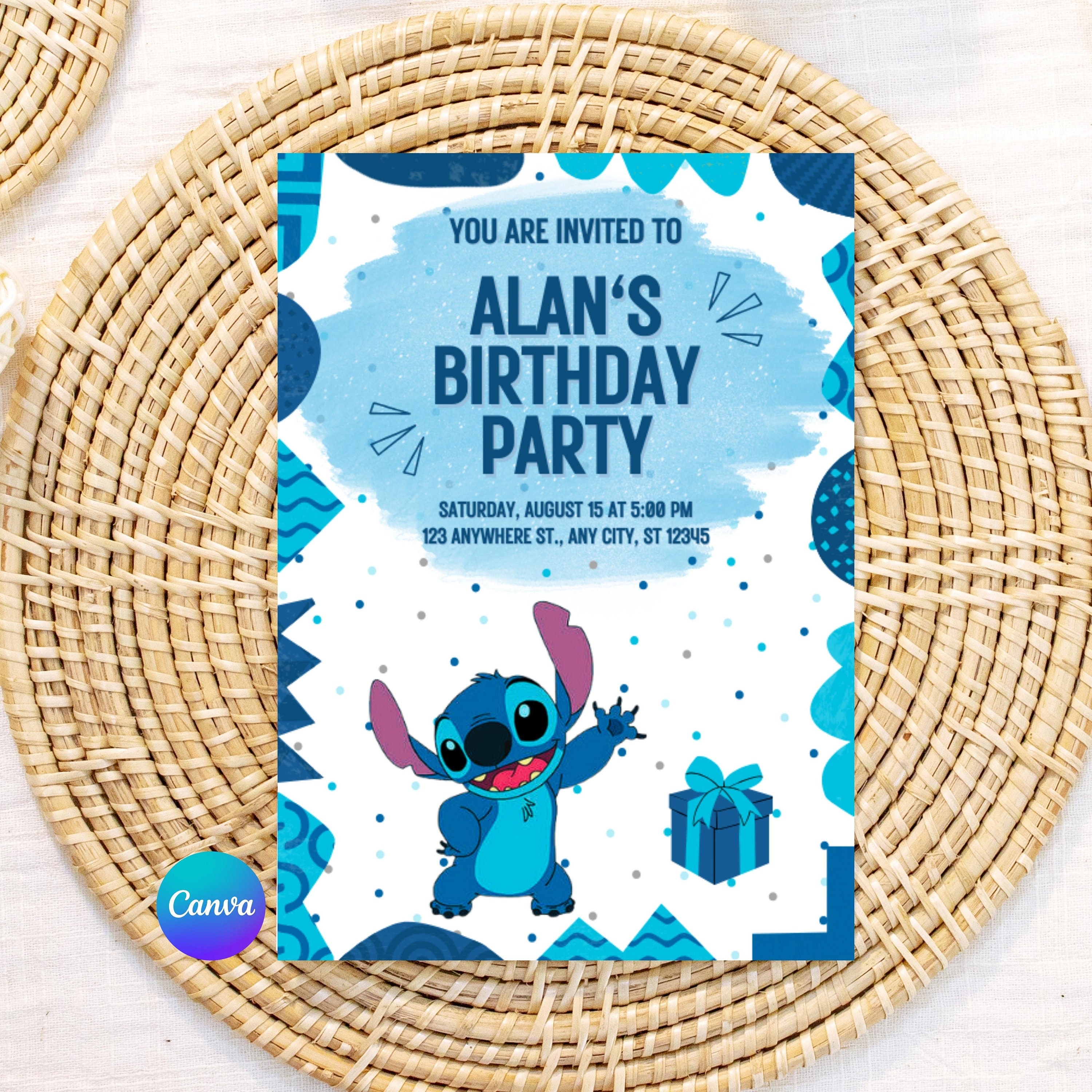 Lilo Stitch Invitations for Kids, 30 Pcs Kids Birthday Party Invitations,  Stitch Party Supplies, Birthday Invitations for Girls and Boys (Blue) :  : Arts & Crafts