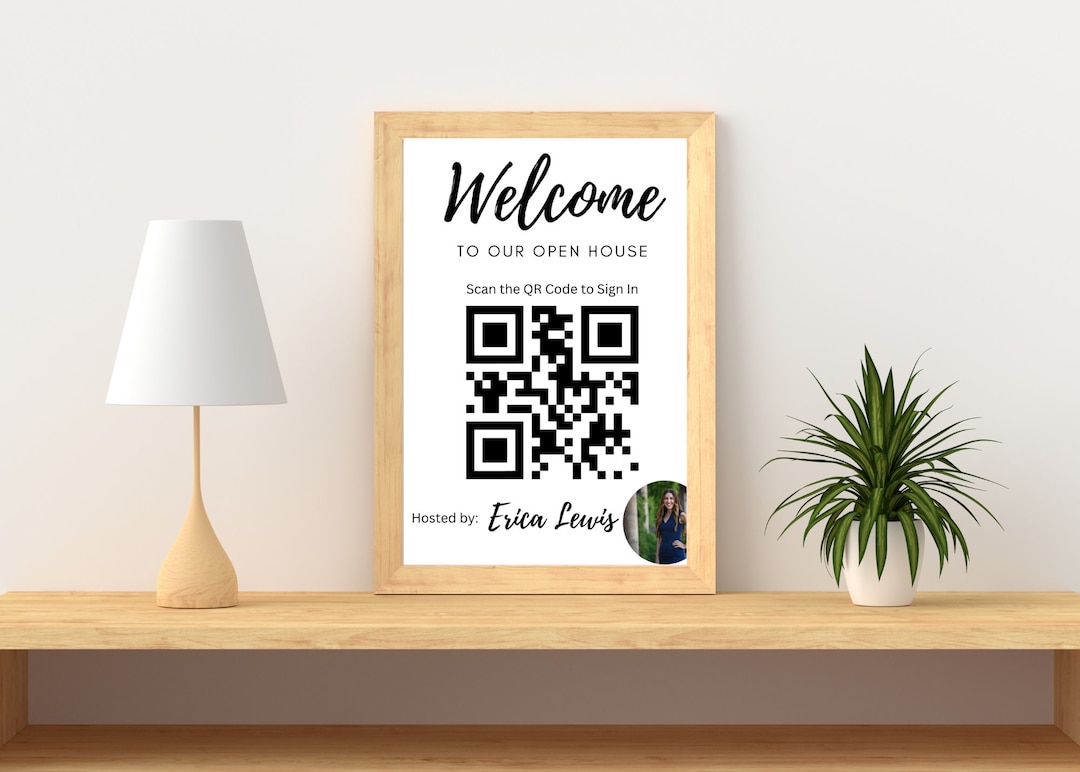 Open House QR Code Signin Sheet, Realtor Editable Etsy