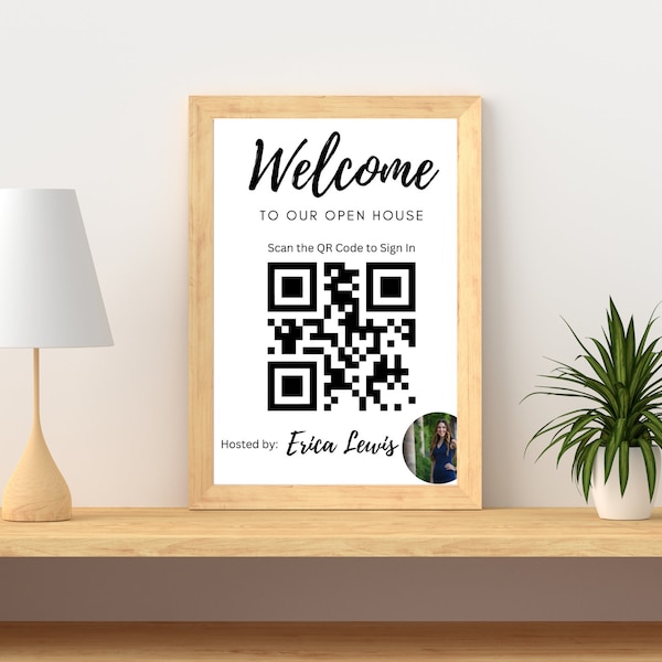 Open House Qr Sign in Sheet Etsy UK