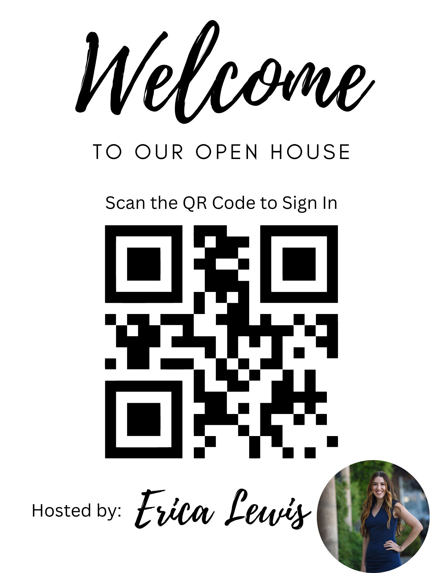 Open House QR Code Signin Sheet, Realtor Editable Etsy