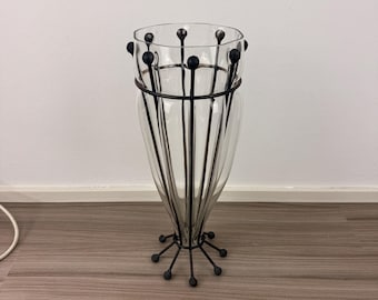 Large Vintage Murano Caged Glass Vase – Attributed to Seguso, Italy, circa 1940s