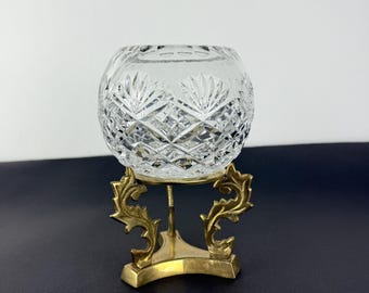 Grande Coupe Sur Pied En Cristal De Bayel - Coupe à Fruits - Diamètre 29,5 Cm - Occasion