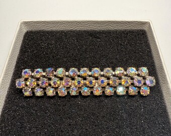 Vintage Crystal Color Brooch