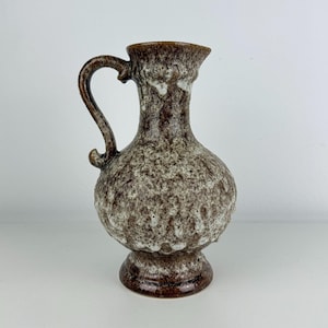 Vintage Lava Vase – Stein-Keramik Fat Lava Glaze, West German Pottery, Mid-Century Ceramic (70/28)