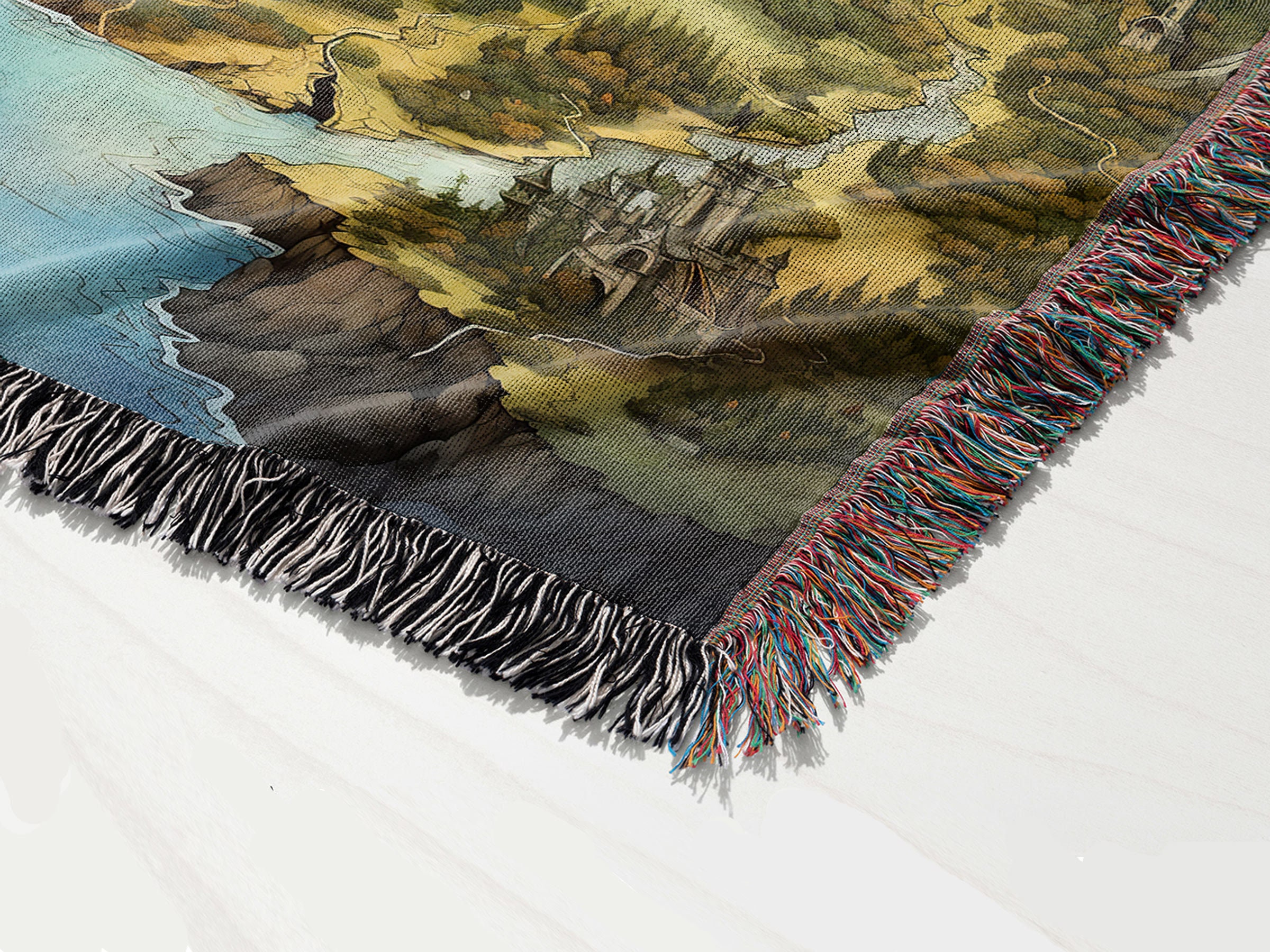 Middle Earth Woven Throw Blanket, Lotr Blanket, Middle Earth, Lotr