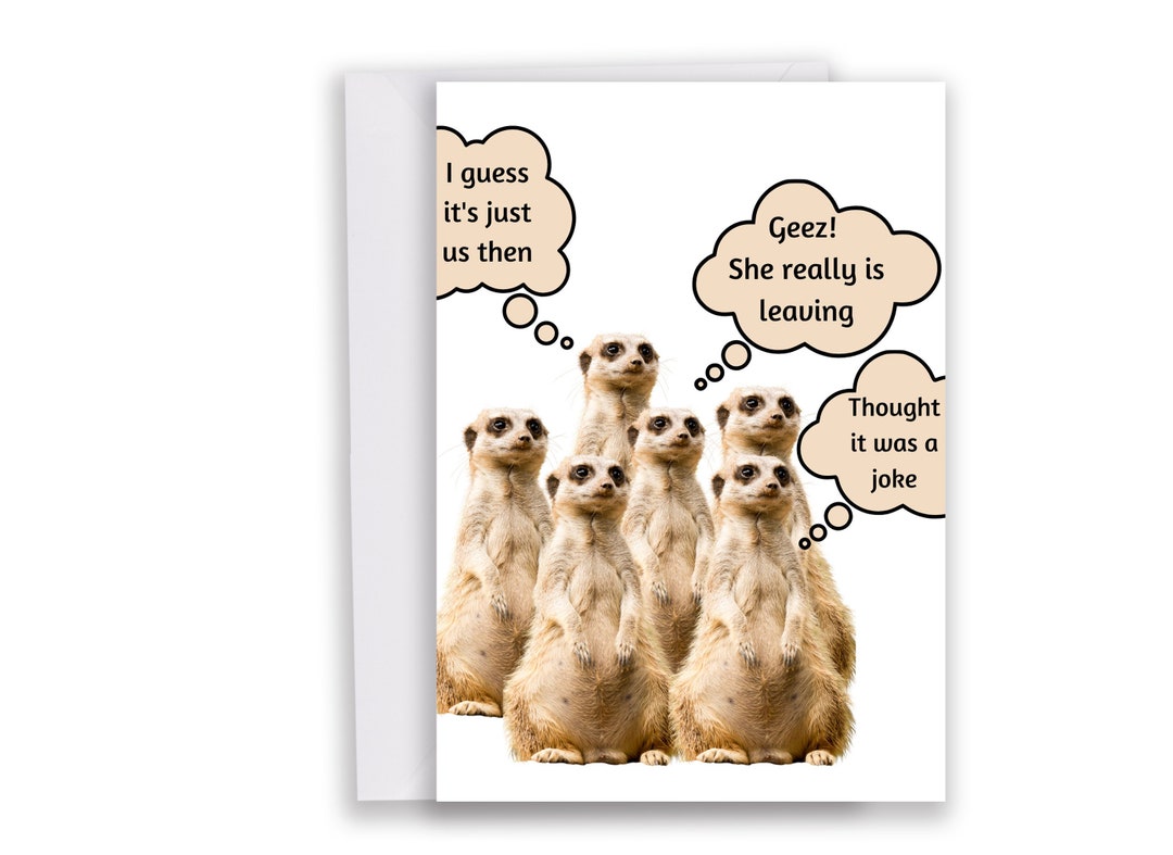 Witty Print Company Funny Leaving Card – For Friend – Includes Envelope – UK Made