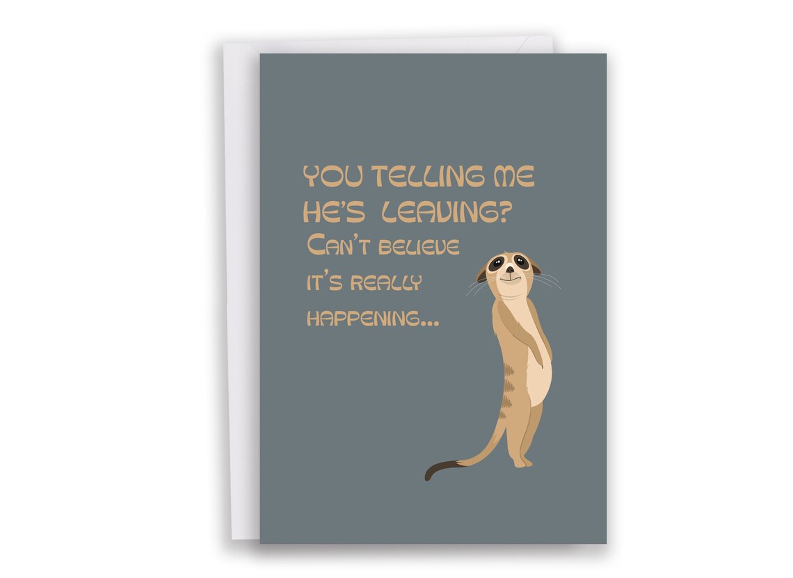 Fun Goodbye Note Funny Farewell Card Printable, Digital Goodbye Card, Funny Retirement ...