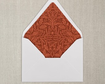 Forro para sobres con diseño vintage en rojo oscuro Moody / A7 / Forro para sobres Fine Art / Juego de 20