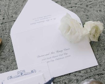 Impresión de direcciones a color en sobres blancos / 5x7 / Sobres impresos personalizados