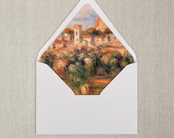 Forro para sobres con motivos de campo francés cálidos, tamaño A7, forro para sobres de bellas artes, juegos de 20