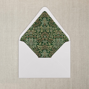 Green and Pink Vintage Pattern Envelope Liner | A7 | Fine Art Envelope Liner | Sets of 20