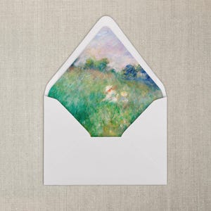 Blue and Green Open Pasture Envelope Liner | A7 | Fine Art Envelope Liner | Sets of 20