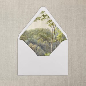 Sage Woods on the Pond Envelope Liner | A7 | Fine Art Envelope Liner | Sets of 20