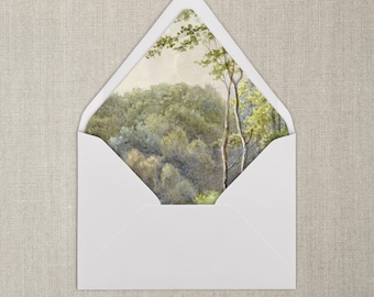 Forro para sobres Sage Woods on the Pond / A7 / Forro para sobres Fine Art / Juegos de 20