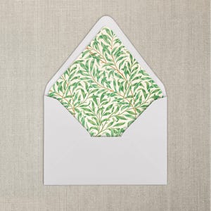Green Trellising Vine Vintage Pattern Envelope Liner | A7 | Fine Art Envelope Liner | Sets of 20