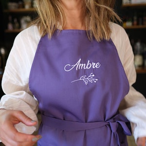 Tablier barbecue brodé, votre nom brodé sur un tablier et gravé