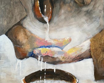 Jesus Christ Artwork Painting, "As I Have", LDS Christian Art Print, Gospel Home Decor