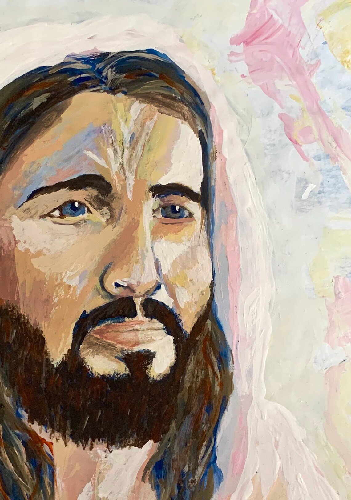 Jesus Christ Artwork Painting christ in Color - Etsy