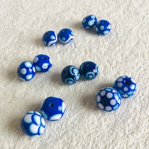 Blue Murano glass beads