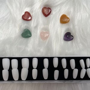 White Matt Color press on nails
