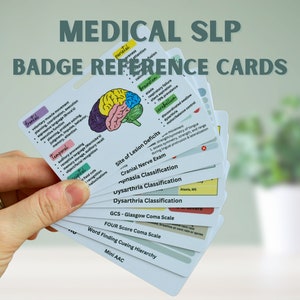 Medical SLP Badge Reference Cards