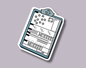 SLP Clipboard Sticker, Speech Pathology