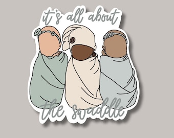 NICU Swaddle Babies Waterproof Sticker