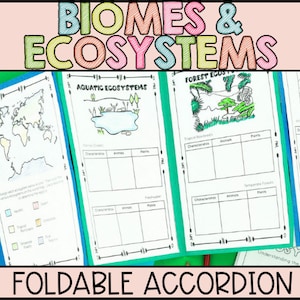 Ecosystems & Biomes Foldable Accordion Activity