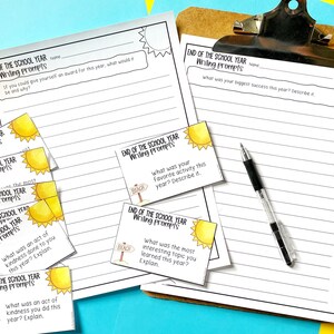 End of the Year Writing Prompts and Reflections - Etsy