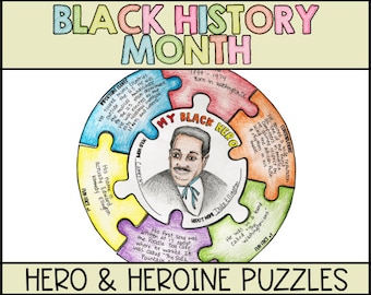 Black History Month Activity - Black Hero Puzzle