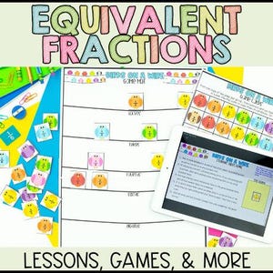 3rd Grade Equivalent Fractions Lessons & Activities for Guided Math