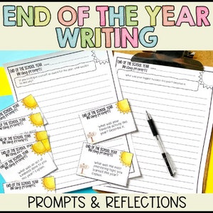 End of the Year Writing Prompts and Reflections