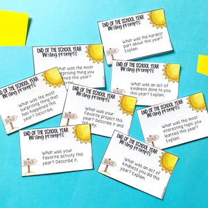 End of the Year Writing Prompts and Reflections - Etsy