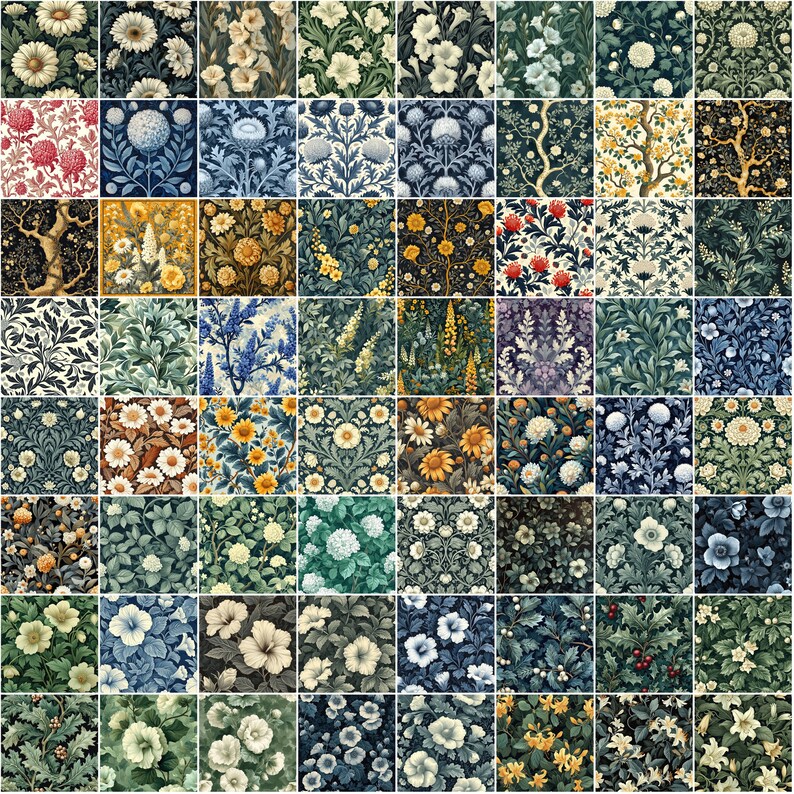 Floral Extravaganza: 1110 Seamless Patterns for Creative Design - High ...