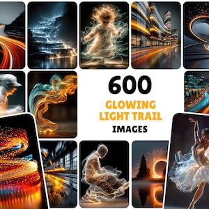 520 imágenes de estelas de luz: fotografía de alta velocidad con efecto de desenfoque de movimiento y fondo negro.