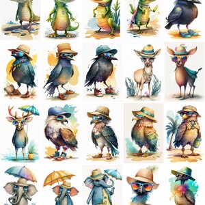 Bunny with Sun Hat and Shades