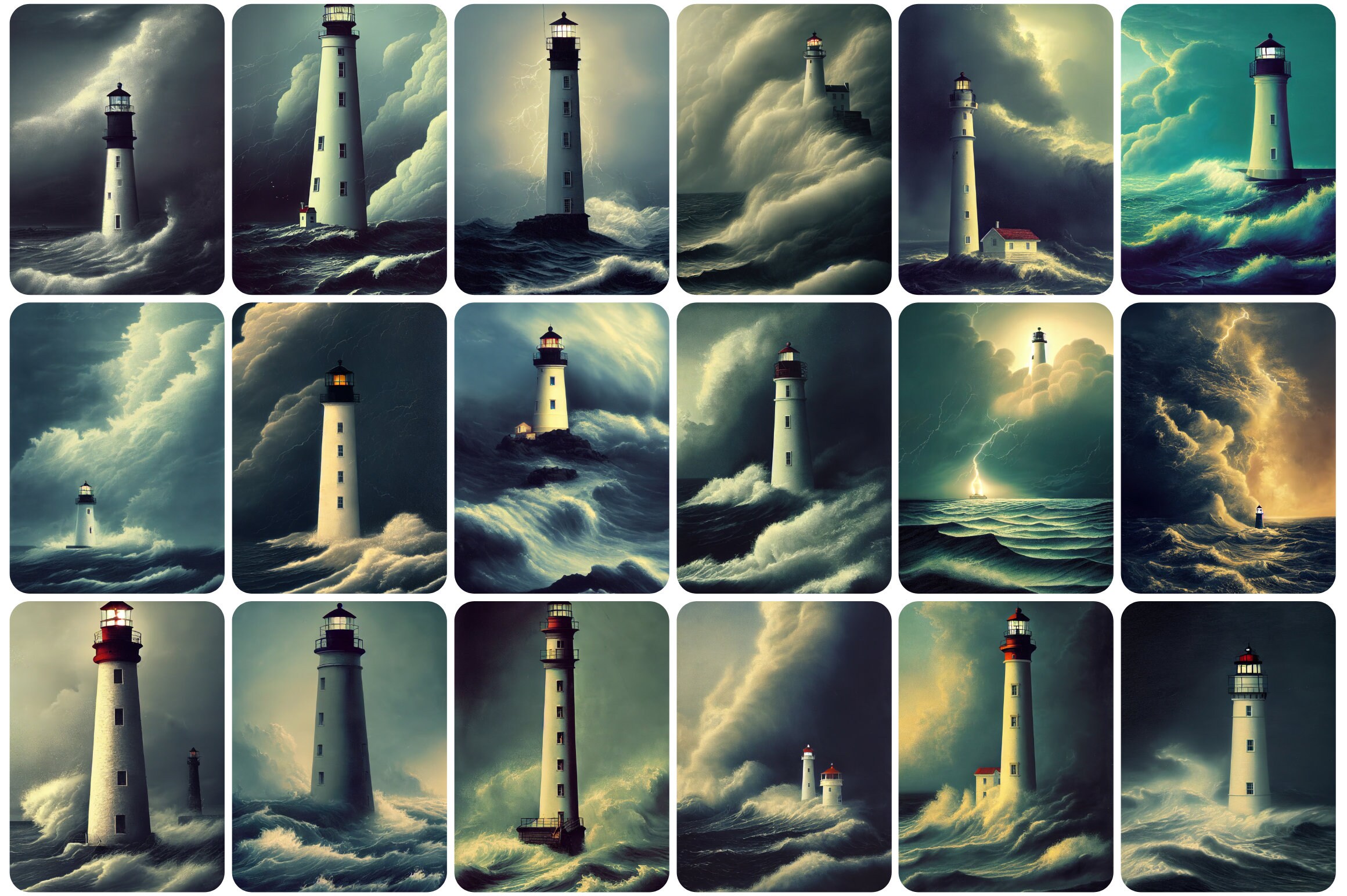 120 High-resolution, Printable Lighthouse Images Perfect for Home Decor ...