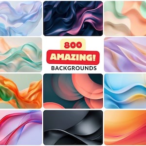 Mais de 800 fundos coloridos de alta resolução - licença comercial incluída