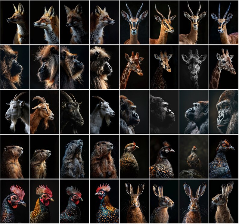 600 Majestic Animal Portraits - High-Resolution Images with Commercial License image 3