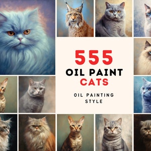Digital Cat Art Collection - High Resolution PNG Images - Commercial License Included