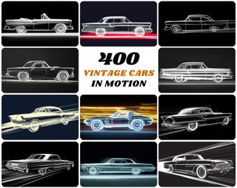 400 Vintage & Retro Car Images - High-Resolution JPGs with Commercial License