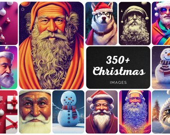 Christmas printable wall art, 360 Christmas printable images. Printable Christmas wall art with digital prints. Art Set, Digital Download